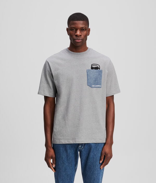 karl lagerfeld T-SHIRT À POCHE EN JEAN IKON