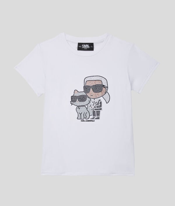 karl lagerfeld T-SHIRT À STRASS IKON POUR FILLES
