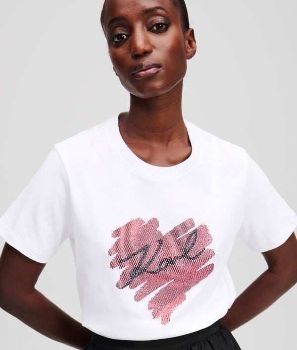 Karl Lagerfeld T-SHIRT À STRASS K/HEART
