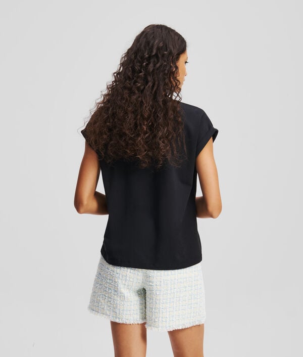 Karl Lagerfeld T-SHIRT À STRASS KARL SIGNATURE