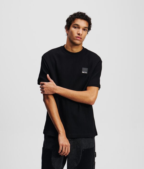 karl lagerfeld T-SHIRT À TEXTURE GAUFRÉE