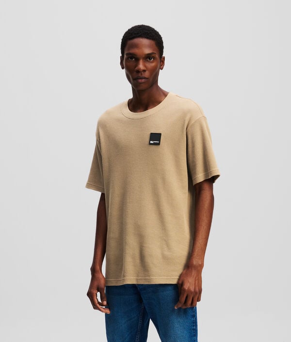 karl lagerfeld T-SHIRT À TEXTURE GAUFRÉE