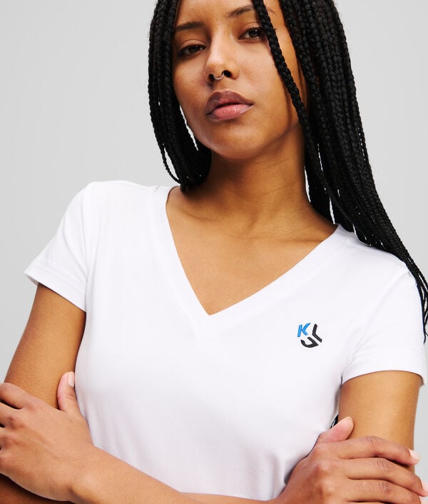 Karl Lagerfeld T-SHIRT AJUSTÉ À COL EN V