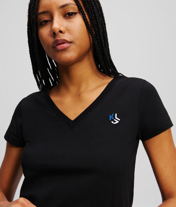Karl Lagerfeld T-SHIRT AJUSTÉ À COL EN V