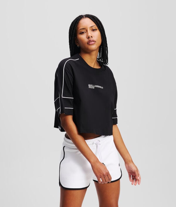 karl lagerfeld T-SHIRT AVEC DÉTAIL PASSEPOIL