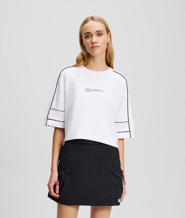 karl lagerfeld T-SHIRT AVEC DÉTAIL PASSEPOIL