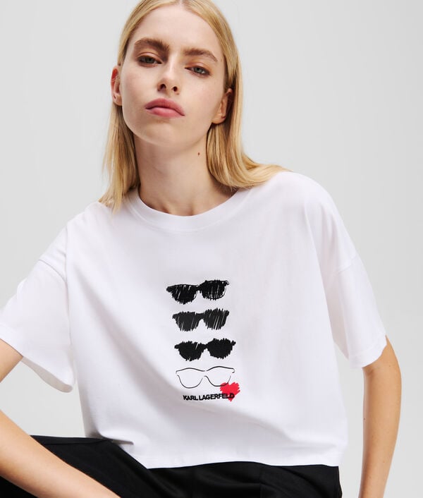 Karl Lagerfeld T-SHIRT BOXY LUNETTES DE SOLEIL