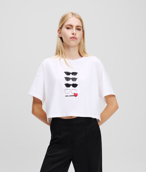 karl lagerfeld T-SHIRT BOXY LUNETTES DE SOLEIL