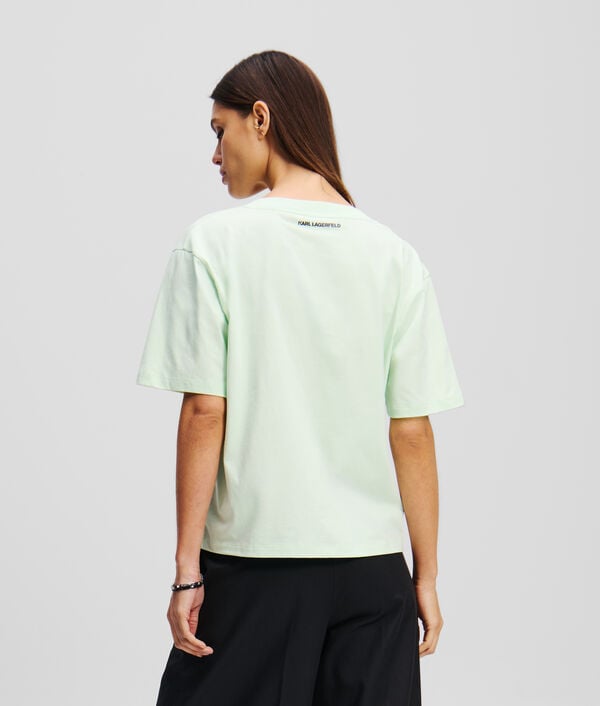 Karl Lagerfeld T-SHIRT COL EN V KARL SIGNATURE