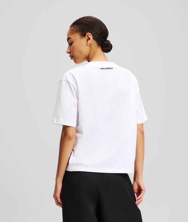 Karl Lagerfeld T-SHIRT COL EN V KARL SIGNATURE