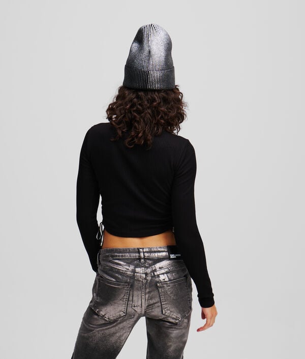 Karl Lagerfeld T-SHIRT CÔTELÉ À MANCHES LONGUES