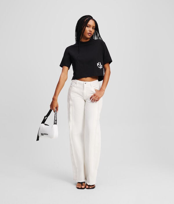 Karl Lagerfeld T-SHIRT CROPPED KLJ MONOGRAM