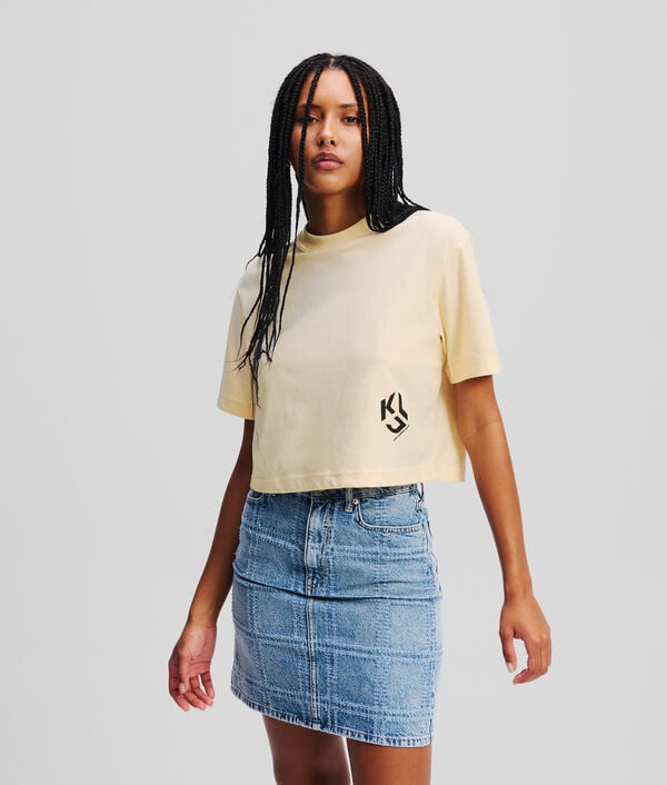karl lagerfeld T-SHIRT CROPPED KLJ MONOGRAM
