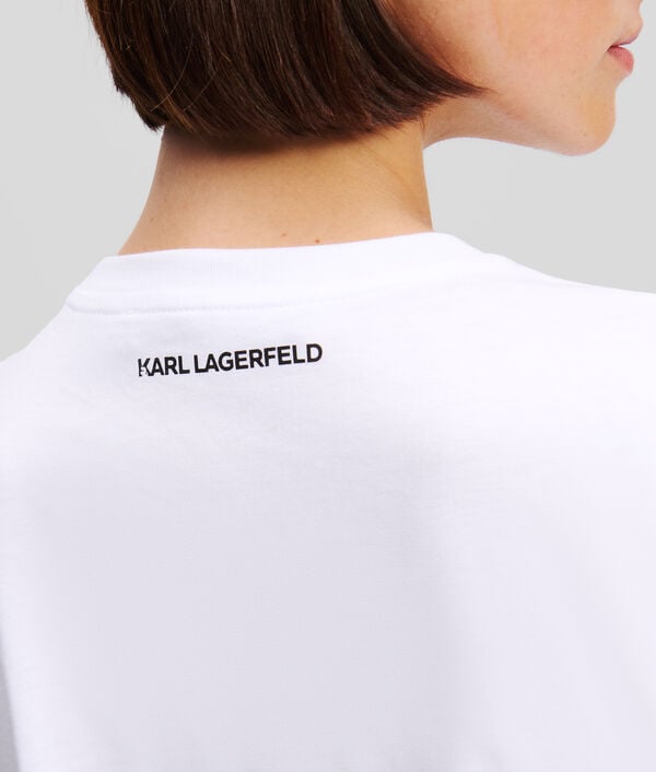 Karl Lagerfeld T-SHIRT EN BOUCLÉ KARL SIGNATURE