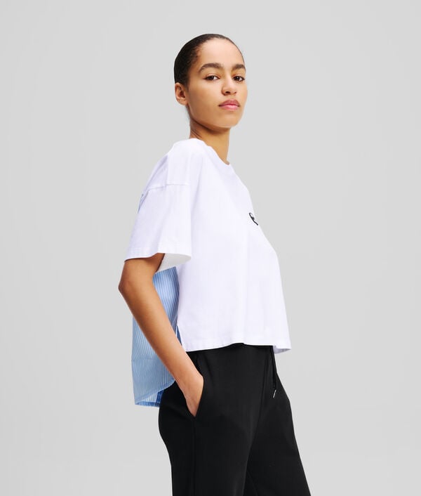 Karl Lagerfeld T-SHIRT EN TISSU MÉLANGÉ IKON