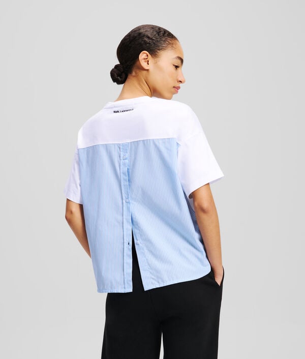 karl lagerfeld T-SHIRT EN TISSU MÉLANGÉ IKON