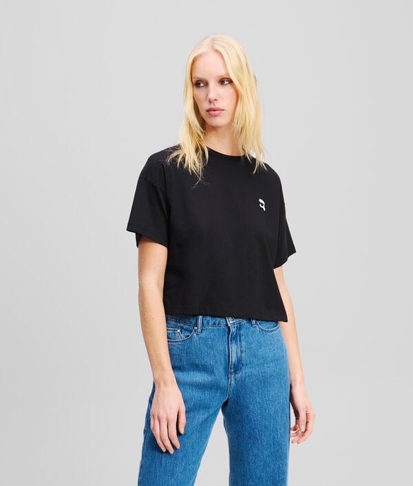 karl lagerfeld T-SHIRT EN TISSU MÉLANGÉ IKON