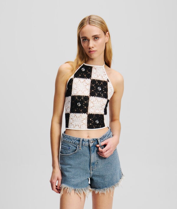 karl lagerfeld TOP DOS NU EN CROCHET