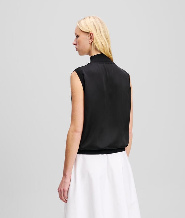 Karl Lagerfeld TOP SATIN SANS MANCHES