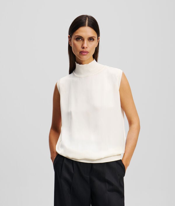 karl lagerfeld TOP SATIN SANS MANCHES