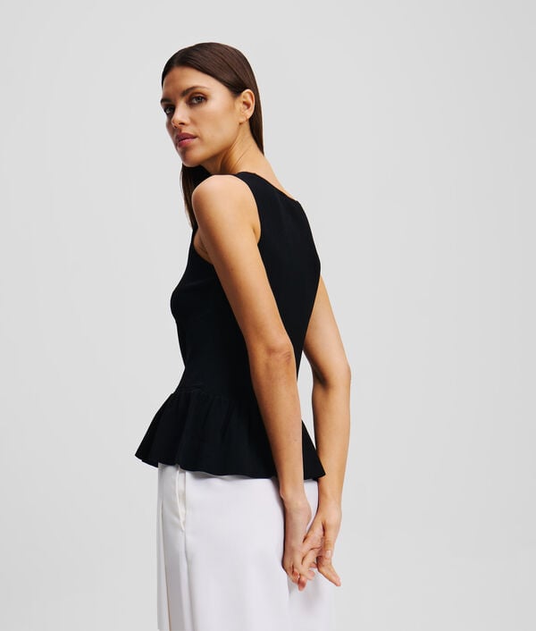 Karl Lagerfeld TOP TRICOT PEPLUM SANS MANCHES