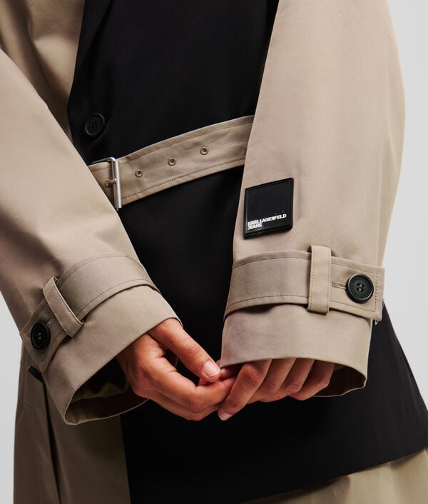 Karl Lagerfeld TRENCH EN MATIÈRES MÉLANGÉES