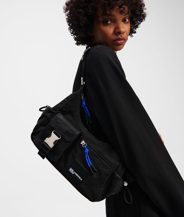 Karl Lagerfeld UTILITY COATED DENIM SHOULDER BAG