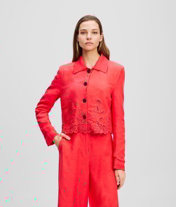 karl lagerfeld VESTE À DÉCOUPE BRODÉE