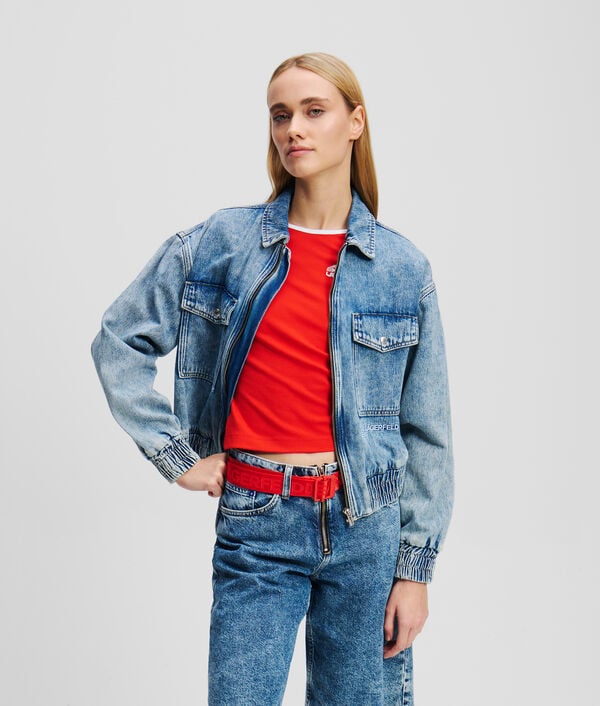 karl lagerfeld VESTE BOMBER EN DENIM