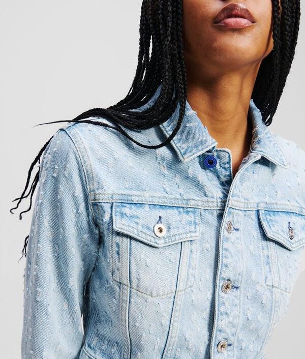 Karl Lagerfeld VESTE EN DENIM BOUCLÉ