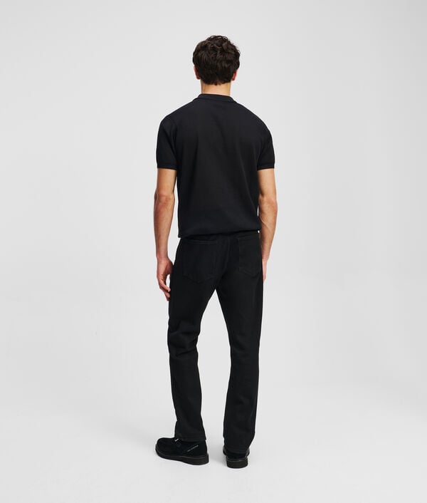 Karl Lagerfeld ZIP-DETAIL TAPERED JEANS