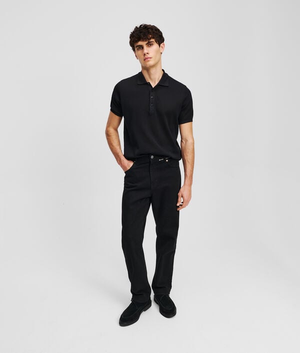 Karl Lagerfeld ZIP-DETAIL TAPERED JEANS