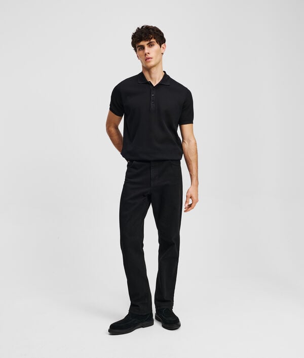 karl lagerfeld ZIP-DETAIL TAPERED JEANS