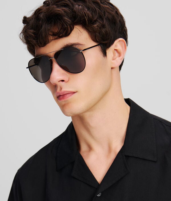 Karl Lagerfeld LUNETTES DE SOLEIL AVIATEUR AVEC LOGO KARL