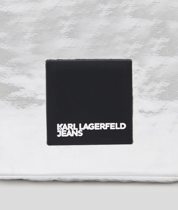 Karl Lagerfeld MINI SAC BESACE MÉTALLISÉ AVEC LOGO ENCADRÉ KLJ