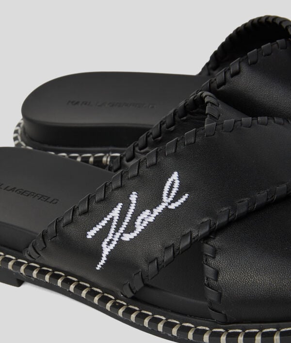 Karl Lagerfeld PANTOUFLES À SURPIQÛRES KARL SIGNATURE KLEO