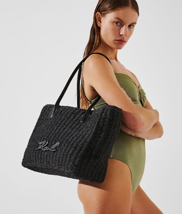 Karl Lagerfeld PETIT CABAS DE PLAGE EN RAPHIA K/SIGNATURE