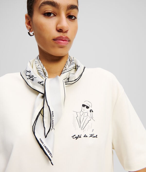 Karl Lagerfeld PETITE ÉCHARPE EN SOIE KL X JORGE PARRA