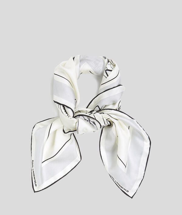 Karl Lagerfeld PETITE ÉCHARPE EN SOIE KL X JORGE PARRA