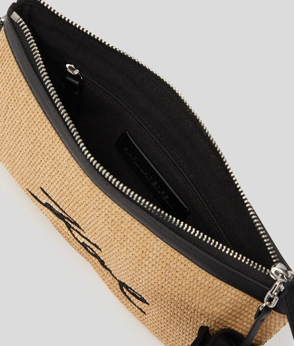 Karl Lagerfeld POCHETTE DE PLAGE FLORALE EN RAPHIA K/SIGNATURE