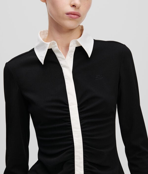 Karl Lagerfeld POLO À MANCHES LONGUES KARL ESSENTIAL
