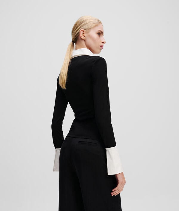 Karl Lagerfeld POLO À MANCHES LONGUES KARL ESSENTIAL