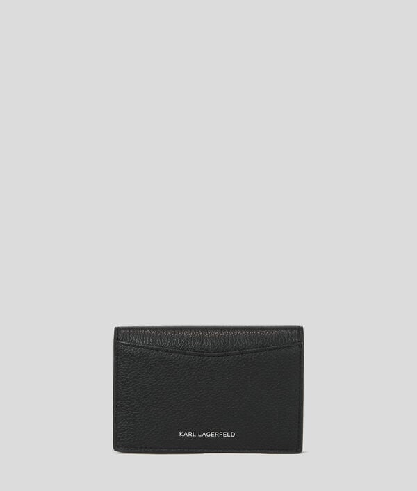 Karl Lagerfeld PORTEFEUILLE DE TAILLE MOYENNE EN CUIR GRAINÉ K/SEVEN