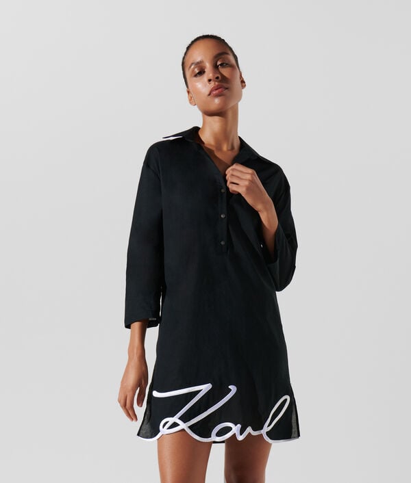 karl lagerfeld ROBE CHEMISE DE PLAGE KARL SIGNATURE