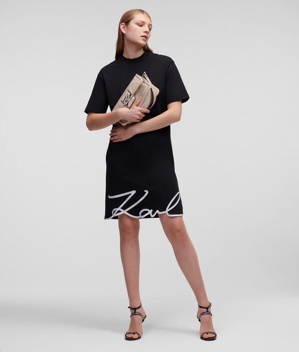 Karl Lagerfeld ROBE T-SHIRT À OURLET KARL SIGNATURE
