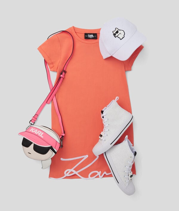 Karl Lagerfeld ROBE T-SHIRT KARL SIGNATURE POUR FILLES