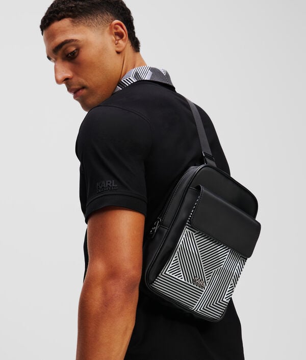 Karl Lagerfeld SAC BANDOULIÈRE À IMPRIMÉ GÉOMÉTRIQUE