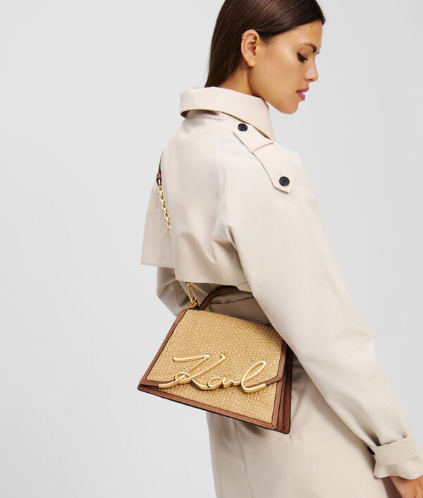 Karl Lagerfeld SAC BANDOULIÈRE EN RAPHIA K/SIGNATURE TAILLE MOYENNE