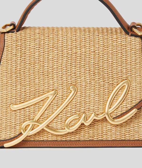 Karl Lagerfeld SAC BANDOULIÈRE EN RAPHIA K/SIGNATURE TAILLE MOYENNE