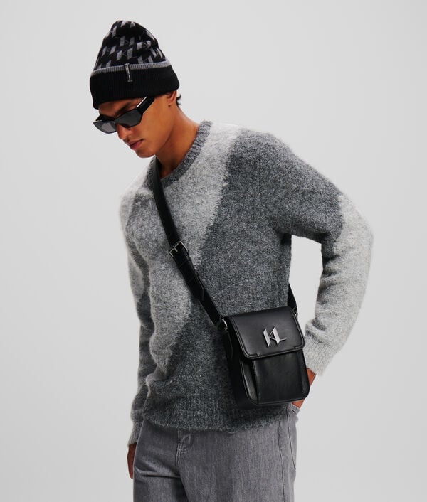 Karl Lagerfeld SAC BANDOULIÈRE NORD-SUD PERFORÉ K/PLAK